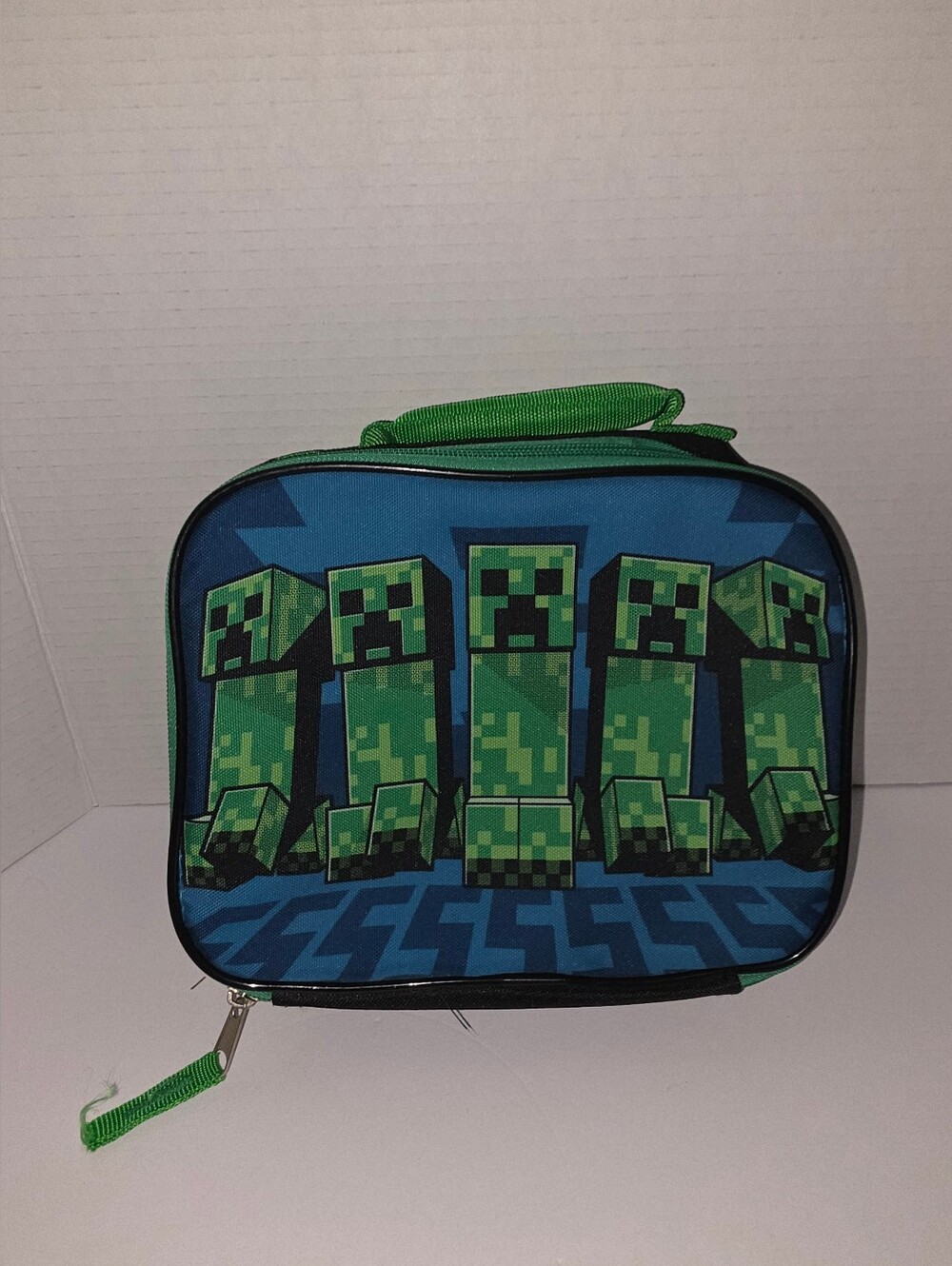 Minecraft Creeper Lunchbox Insulated Soft Sided Bag With Zipper New Without Tags